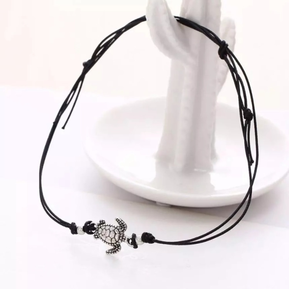 Sea Turtle Black Rope Ankle Bracelet NWT - Picture 5 of 5